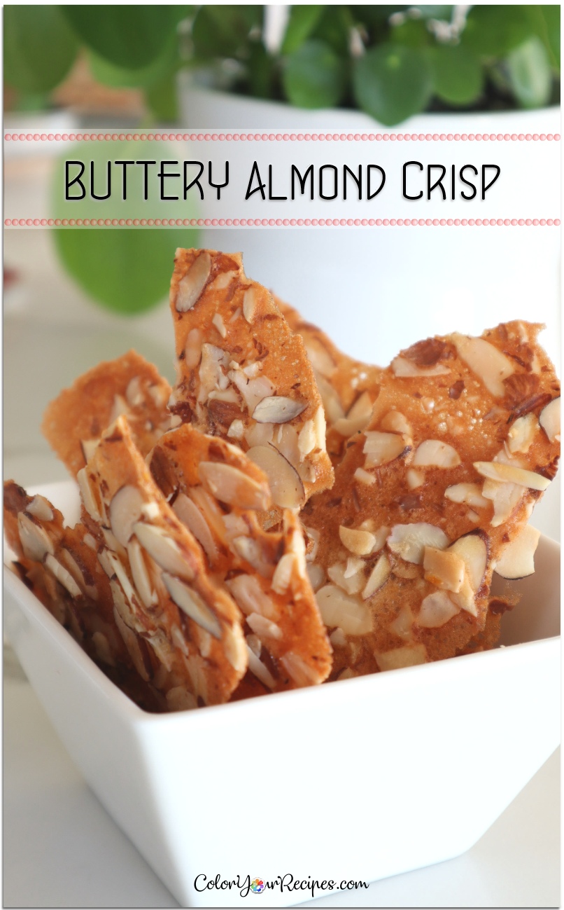 Buttery Almond Crisp Cookies • Color Your Recipes